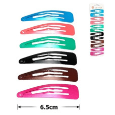 шпилька-"тік-так" глянцева кольорова 6,5см.  А 1033-15-22D (015729)  (12)