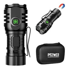 ліхтарик на 1 акум. 16340, індикація заряду, магніт, White+Red, ЗП Type-C, чохол  F40-4XPG