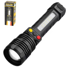 ліхтарик з Li-Ion акум., індикація заряду, White+Yellow+Red, ЗП Type-C, zoom  PLD-H005-3PM10-TG