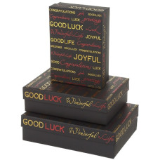 набір подарункових коробок Buromax 3шт., розмір найбільшої 24,5х17,5х7см., фольга  ВМ.233331