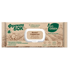 серветки вологі господарчі Фрекен Бок для скла та дзеркал 36шт., 100% бавовна