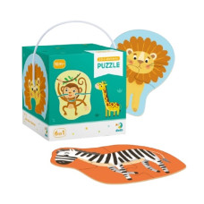 пазл 2-3-4 елементи "Дикі тварини" Dodo Toys  300153