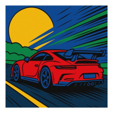 картина за номер. Ідейка 25х25см. дитяча "Зі швидкістю вітру"  КНО1314