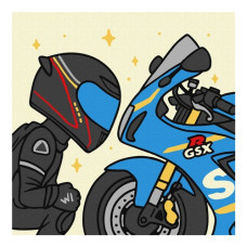 картина за номер. Ідейка 25х25см. дитяча "Улюблений байки"  КНО1328