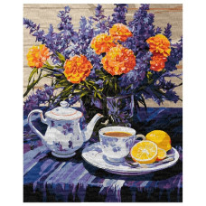 картина за номер. Ідейка 40х50см. "Лавандова гармонія"  КНО3265