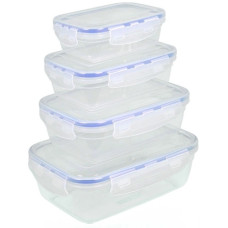 набір контейнерів Maya прямокутних 4шт. 0,5л.+0,9л.+1,5л.+2,4л.  ASD067