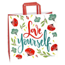 пакет подар. Bourgeois паперовий 32х15х30см. крафт білий  KGB 323015-37  (10/100)