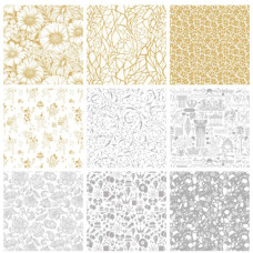 папір для пакування подарунків 64х90см. золото/срібло  ОБ20  (100)