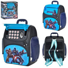 магазин рюкзак-сейф з кодом, затягує купюри, звук, світло, на бат. в кор. 23х26х12см. WF-3008AG (18)