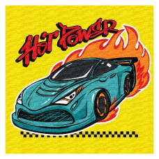 картина за номер. Ідейка 25х25см. дитяча "Автоперегони"  КНО1192