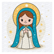 картина за номер. Ідейка 25х25см. дитяча "Ніжність і милосердя"  КНО1195