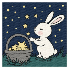 картина за номер. Ідейка 25х25см. дитяча "Ловець зірок"  КНО1224