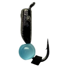 мормишка вольфрамова "Стобчик з вушком + котяче око жовте" d-3,0мм. вага 0,8гр.  P7230-BN-Y