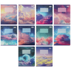 зошит Zibi 36арк. предметний "Clouds" mix 8 предметів + 2 загальні  ZB.1732-99  (10/240)