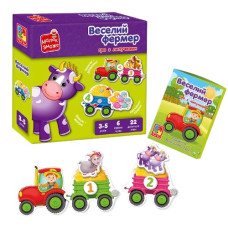 гра розвиваюча з липучками "Веселий фермер" Vladi Toys  VT2100-13