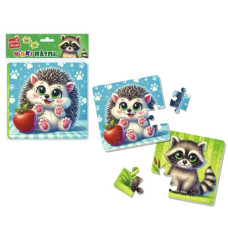 пазли м`які 9+16 елем. "Єнот та їжачок" Vladi Toys  VT1102-36