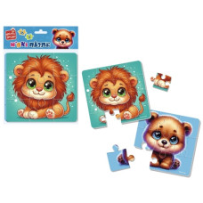 пазли м`які 9+16 елем. "Левеня та ведмежатко" Vladi Toys  VT1102-39
