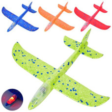 літак пінопластовий 22,5см., світло, на батар. в кул. 28,5х11х3см.  22-1  (200)