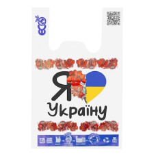 майка 30х50см. Я люблю Україну ECO, щільність 51мкр., 50шт./уп.  (10)
