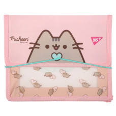 тека YES для зошитів пластикова на гумці В5 "Pusheen"  492306  (24/96)