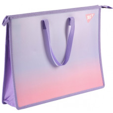 тека-портфель YES А3 на блискавці з тканинними ручками "Fusion" градієнт  492304  (12/24)