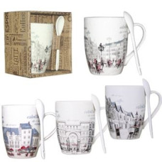 чашка з ложкою 360мл. Місто  2063-08