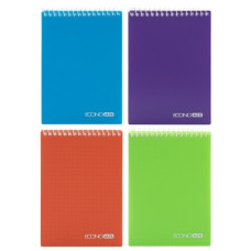 блокнот Economix А6/80арк., на спір., пластик. обкл., верхня спіраль  E20321  (1/52)