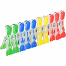 прищіпки пластмасові кольорові Тюльпан 10шт./уп.  8108