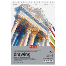 блок Школярик для ескізів та малювання на спіралі А4 30арк. "Muse"  PB-SC-030-336  (4)