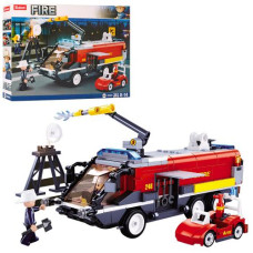 конструктор Sluban пожежна машина 22,2см., фігурки, 381 дет. в кор. 38,5х29х7см.  М38 В0808  (16)