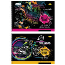 скетч-бук Апельсин "Black" А4/24арк. на спіралі, блок чорний папір 120гр./м2  СБЧ-А4-24  (16)