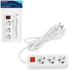 подовжувач Rablex 5м. на 3 гнізда, 16А, 3500W, із заземленням  RB3-5M