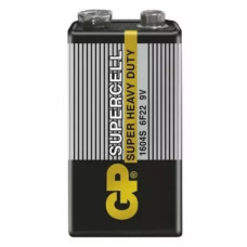 батарейка GP Supercell 6F22 сіра крона в кор.  (10/500)