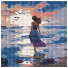 алмазна мозаїка Ідейка 40х40см. "Прекрасна стихія"  АМО7965