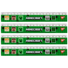 лінійка YES 20см. "Minecraft" зелена  370685  (20/100)