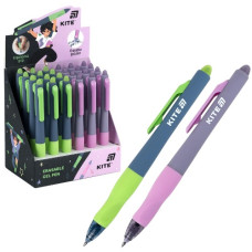ручка Kite "пиши-стирай" гелева автоматична синя 0,5мм.  К25-100  (24/960)