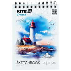 скетчбук Kite Creative для акварелі А5/20арк. на спіралі  К-1283  (1/25/50)