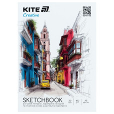 скетчбук Kite Creative для робіт маркерами А5/30арк.  К-1280  (1/25/50)