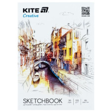 скетчбук Kite Creative для робіт олівцями А5/30арк.  К-1277  (1/25/50)
