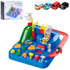 трек рухливі деталі/важелі, 4 машинки 3см., в кор. 23,5х23,5х10,5см.  Т801А  (12)