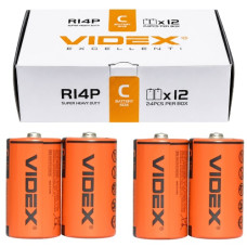 батарейка Videx R14  1x2 в кор.  (24/480)