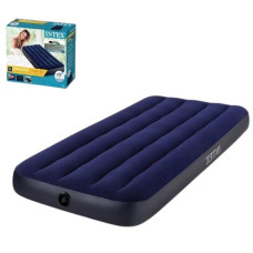 велюр. матрац 76х191х25см., клапан 2 в 1, синій в кор.  64756  (6)