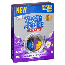 пральний порошок Wash&Free Intense Жасмин та лаванда універсальний   400гр.  (8)
