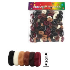 гумка для волосся махрова коричнева d-2см.  В 1955-55R-26D (015709)  (100)