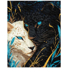 картина за номер. Ідейка 40х50см. "Інь Янь" з фарбами металік  КНО6729