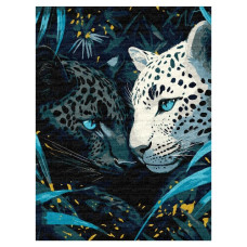 картина за номер. Ідейка 30х40см. "Блакитноокі" з фарбами металік  КНО6730