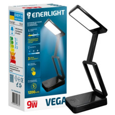 лампа настільна Enerlight LED Vega, акум., 9W, чорна, 3000-6000К  VEGA9SMD45MB