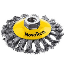 щітка конус NovoTools d-115мм. плетена сталь  NTBWBB11514ST