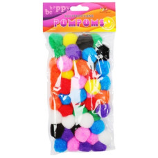 помпони поліпропіленові 2,5см., 9 кольорів, 50шт.  MQ2022