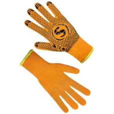 рукавиці Seven утеплені помаранчеві ПВХ крапкою  69127  (12/360)